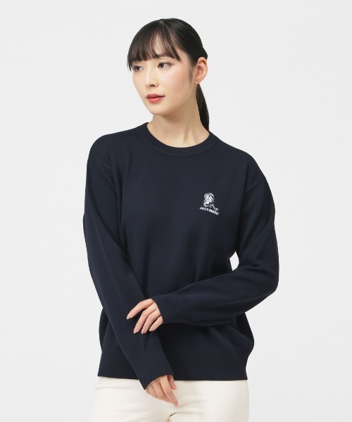 ALPEN / SPORTS DEPO SELECT（アルペンスポーツデポセレクト）の「ジャックバニー  【ドラえもん】ダブルJQ クルーネックニット（ニット/セーター・レディース・ブルー/ネイビー・M/L/S）」の2枚目の写真