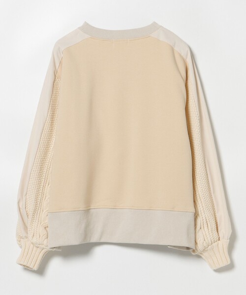 BEAMS HEART（ビームスハート）の「異素材 ボア プルオーバー（Tシャツ/カットソー・レディース・チャコールグレー/ホワイト系その他5/オリーブ・FREE）」の20枚目の写真