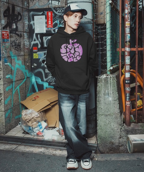 improves(インプローブス)の「【SIDEWAY STANCE】 タイポアップル 裏毛 プルパーカー(パーカー・メンズ・スカイブルー/ミント/パープル/オレンジ/イエロー/ピンク/レッド/ホワイト・SMALL/MEDIUM/LARGE/X-LARGE)」の18枚目の写真