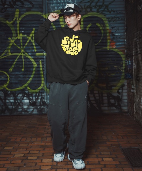 improves(インプローブス)の「【SIDEWAY STANCE】 タイポアップル 裏毛 プルパーカー(パーカー・メンズ・スカイブルー/ミント/パープル/オレンジ/イエロー/ピンク/レッド/ホワイト・SMALL/MEDIUM/LARGE/X-LARGE)」の22枚目の写真