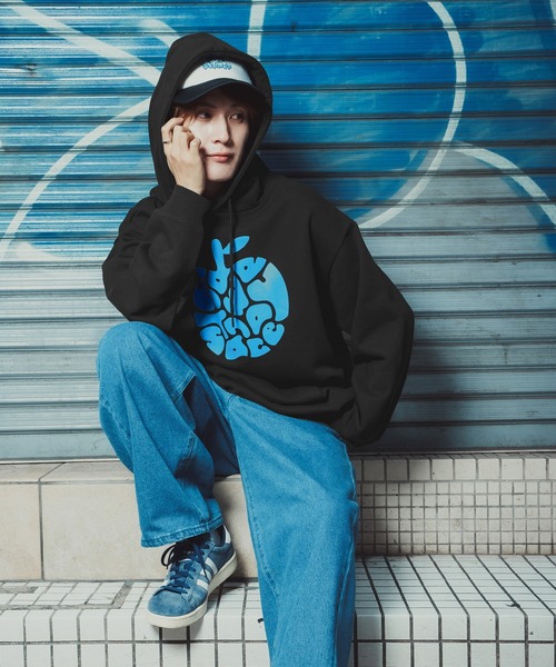 improves(インプローブス)の「【SIDEWAY STANCE】 タイポアップル 裏毛 プルパーカー(パーカー・メンズ・スカイブルー/ミント/パープル/オレンジ/イエロー/ピンク/レッド/ホワイト・SMALL/MEDIUM/LARGE/X-LARGE)」の14枚目の写真