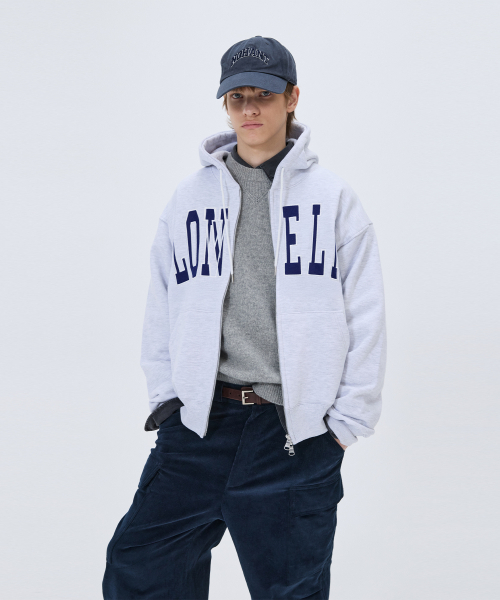 NOHANT（ノアン）の「LONELY/LOVELY FELT HOODIE ZIP-UP ASH GRAY（パーカー・メンズ・アッシュグレー・SMALL/MEDIUM/LARGE）」の11枚目の写真