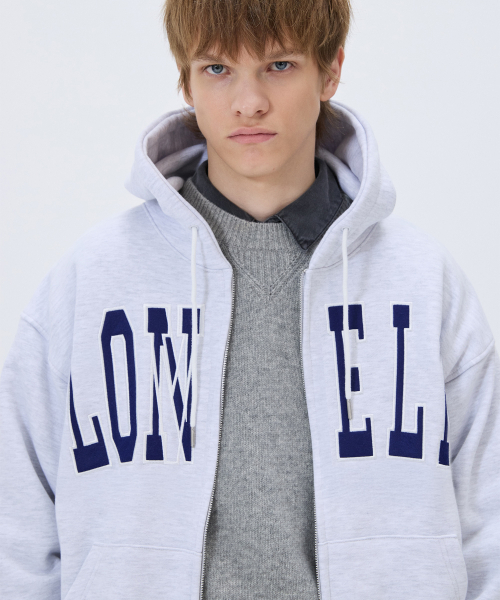 NOHANT（ノアン）の「LONELY/LOVELY FELT HOODIE ZIP-UP ASH GRAY（パーカー・メンズ・アッシュグレー・SMALL/MEDIUM/LARGE）」の2枚目の写真