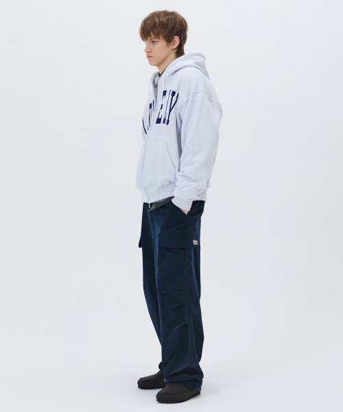 NOHANT（ノアン）の「LONELY/LOVELY FELT HOODIE ZIP-UP ASH GRAY（パーカー・メンズ・アッシュグレー・SMALL/MEDIUM/LARGE）」の3枚目の写真