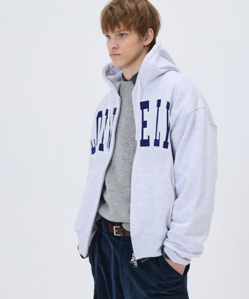 NOHANT（ノアン）の「LONELY/LOVELY FELT HOODIE ZIP-UP ASH GRAY（パーカー・メンズ・アッシュグレー・SMALL/MEDIUM/LARGE）」の6枚目の写真