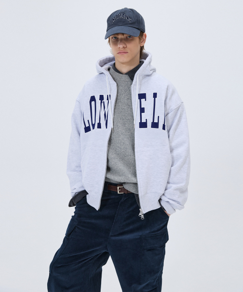 NOHANT（ノアン）の「LONELY/LOVELY FELT HOODIE ZIP-UP ASH GRAY（パーカー・メンズ・アッシュグレー・SMALL/MEDIUM/LARGE）」の8枚目の写真