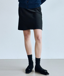 NICK&NICOLE | MINI SATIN FLARE SKIRT_BLACK(スカート)