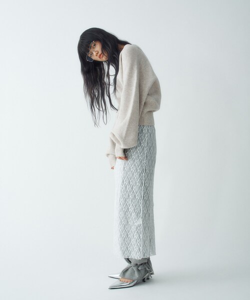 CODE A(コードエー)の「zip form cardigan(カーディガン/ボレロ・レディース・オフホワイト/グレー・00)」の7枚目の写真