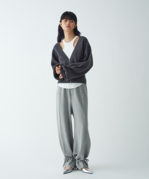 CODE A(コードエー)の「zip form cardigan(カーディガン/ボレロ・レディース・オフホワイト/グレー・00)」の11枚目の写真