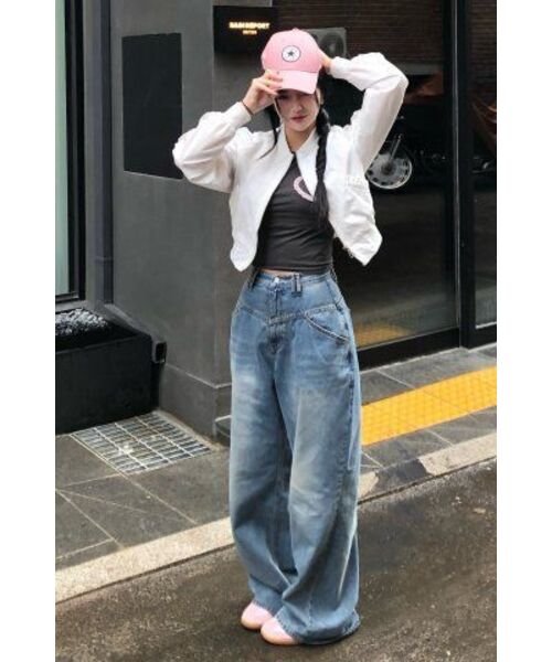 ILLIGO(イリゴ)の「ペタルフリルボンバージャケットホワイト(ナイロンジャケット・レディース・その他・SMALL/MEDIUM)」の9枚目の写真