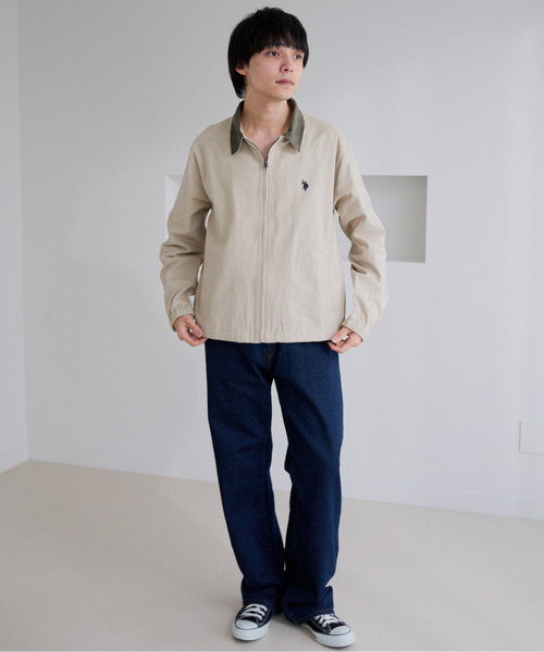 U.S. POLO ASSN.(ユーエスポロアッスン)の「【U.S. POLO ASSN.】ツイル バイカラー スイングトップ ジャケット(ミリタリージャケット・メンズ・サンドベージュ/ブラック・M)」の6枚目の写真