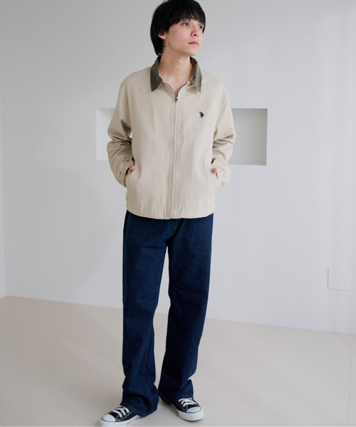 U.S. POLO ASSN.(ユーエスポロアッスン)の「【U.S. POLO ASSN.】ツイル バイカラー スイングトップ ジャケット(ミリタリージャケット・メンズ・サンドベージュ/ブラック・M)」の8枚目の写真