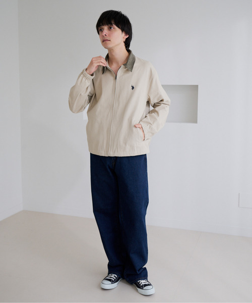 U.S. POLO ASSN.(ユーエスポロアッスン)の「【U.S. POLO ASSN.】ツイル バイカラー スイングトップ ジャケット(ミリタリージャケット・メンズ・サンドベージュ/ブラック・M)」の9枚目の写真