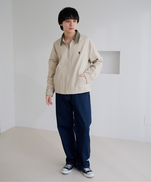 U.S. POLO ASSN.(ユーエスポロアッスン)の「【U.S. POLO ASSN.】ツイル バイカラー スイングトップ ジャケット(ミリタリージャケット・メンズ・サンドベージュ/ブラック・M)」の10枚目の写真