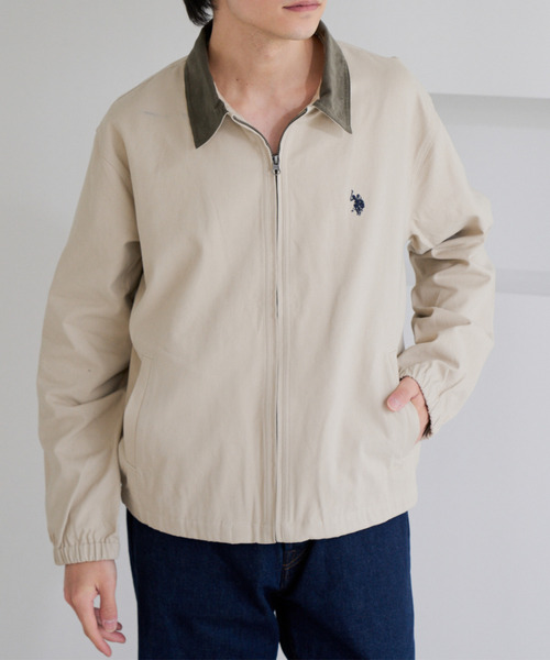 U.S. POLO ASSN.(ユーエスポロアッスン)の「【U.S. POLO ASSN.】ツイル バイカラー スイングトップ ジャケット(ミリタリージャケット・メンズ・サンドベージュ/ブラック・M)」の4枚目の写真