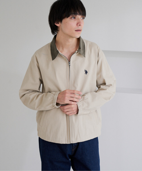 U.S. POLO ASSN.(ユーエスポロアッスン)の「【U.S. POLO ASSN.】ツイル バイカラー スイングトップ ジャケット(ミリタリージャケット・メンズ・サンドベージュ/ブラック・M)」の5枚目の写真