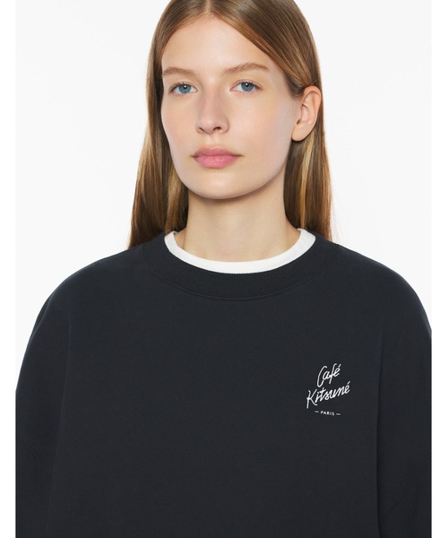 Maison Kitsune（メゾンキツネ）の「CAFE KITSUNE  RELAX SWEATSHIRT（スウェット・メンズ・オリーブドラブ/ブラック/クリーム・S/M/L/XL/XS）」の10枚目の写真