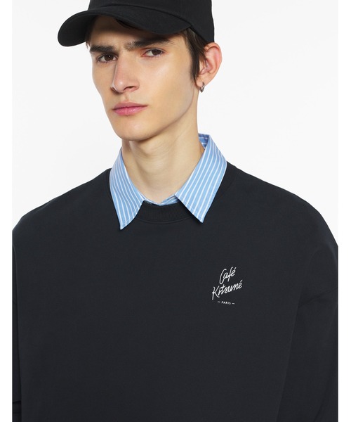 Maison Kitsune（メゾンキツネ）の「CAFE KITSUNE  RELAX SWEATSHIRT（スウェット・メンズ・オリーブドラブ/ブラック/クリーム・S/M/L/XL/XS）」の11枚目の写真