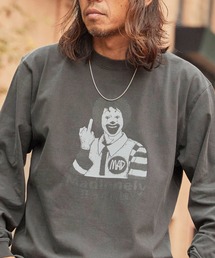 LONELY/論理 | LONELY(論理)/ロンリー "MAD LONELY" HEAVY OZ LONG SLEEVE クルーネック ピグメント ロンT(Tシャツ/カットソー)
