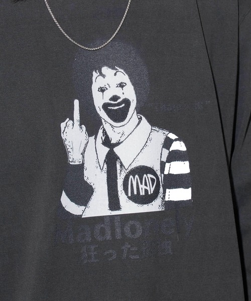 LONELY/論理(ロンリー)の「LONELY(論理)/ロンリー "MAD LONELY" HEAVY OZ LONG SLEEVE クルーネック ピグメント ロンT(Tシャツ/カットソー・メンズ・ブラック・L/XL/XXL)」の11枚目の写真