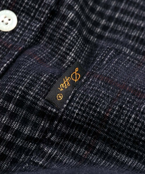 The DUFFER of ST.GEORGE(ザダファーオブセントジョージ)の「CORDUROY CHECK SHIRT:コーデュロイ タッターソール チェックシャツ(シャツ/ブラウス・メンズ・アイボリー/ネイビー・X-LARGE/LARGE/MEDIUM)」の3枚目の写真