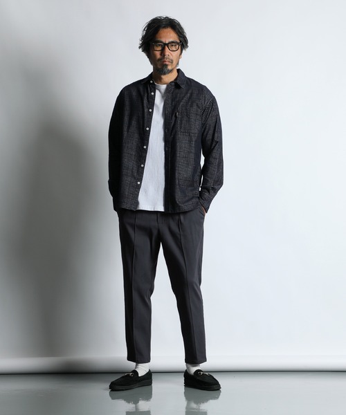 The DUFFER of ST.GEORGE(ザダファーオブセントジョージ)の「CORDUROY CHECK SHIRT:コーデュロイ タッターソール チェックシャツ(シャツ/ブラウス・メンズ・アイボリー/ネイビー・X-LARGE/LARGE/MEDIUM)」の13枚目の写真