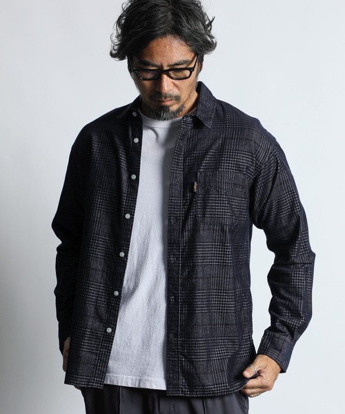 The DUFFER of ST.GEORGE(ザダファーオブセントジョージ)の「CORDUROY CHECK SHIRT:コーデュロイ タッターソール チェックシャツ(シャツ/ブラウス・メンズ・アイボリー/ネイビー・X-LARGE/LARGE/MEDIUM)」の12枚目の写真