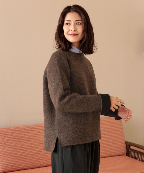 FOUND GOOD（ファウンドグッド）の「WフェイスハイショクニットPO（ニット/セーター・レディース・グレー系5/ブラック/ベージュ/ブラウン系5・S/M/L）」の3枚目の写真