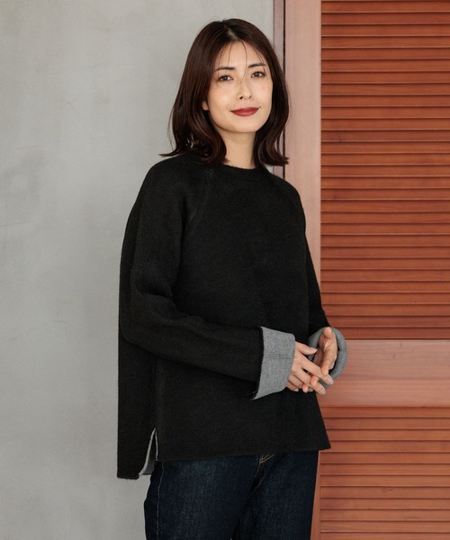 FOUND GOOD（ファウンドグッド）の「WフェイスハイショクニットPO（ニット/セーター・レディース・グレー系5/ブラック/ベージュ/ブラウン系5・S/M/L）」の2枚目の写真