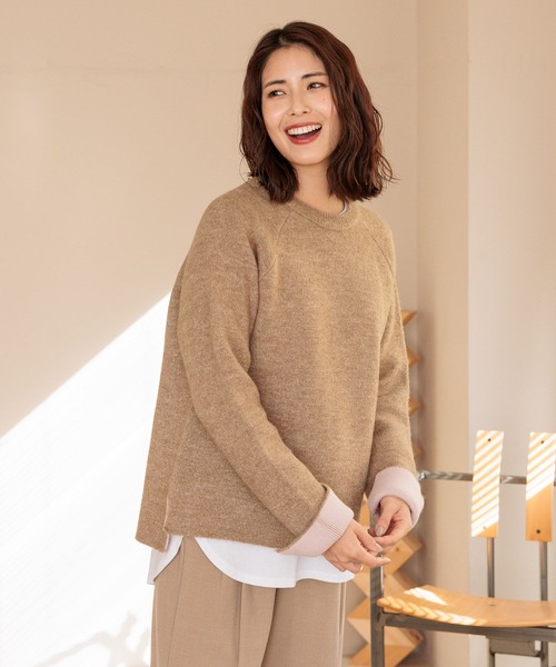 FOUND GOOD（ファウンドグッド）の「WフェイスハイショクニットPO（ニット/セーター・レディース・グレー系5/ブラック/ベージュ/ブラウン系5・S/M/L）」の6枚目の写真