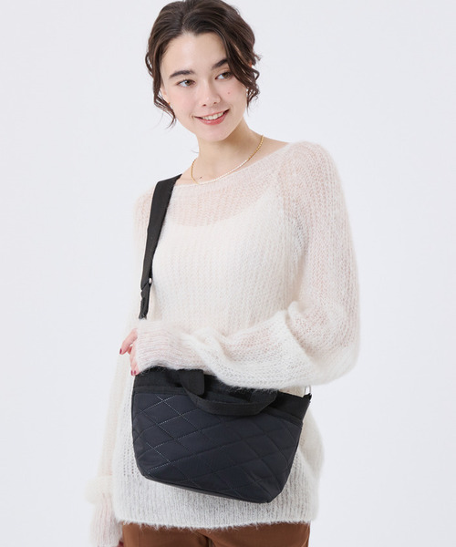 SMALL BUCKET TOTE ブラッククロスデボス（トートバッグ）｜LeSportsac