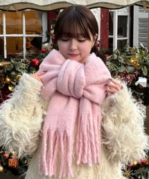 FEKETE ラメフーディーマフラー　ピンク FEKETE ラメフーディーマフラー ピンク FEKETE ラメフーディーマフラー