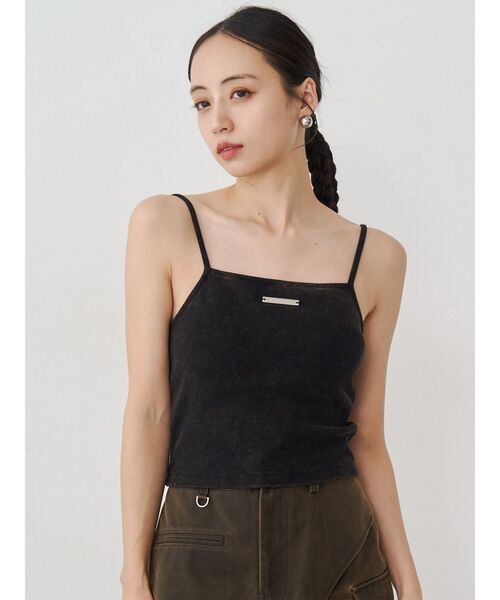 MURUA（ムルーア）の「ロゴプレートスクエアキャミ（キャミソール・レディース・ダークグレー/ブラウン/ホワイト/ネイビー/ブラック/グレー・FREE）」の20枚目の写真