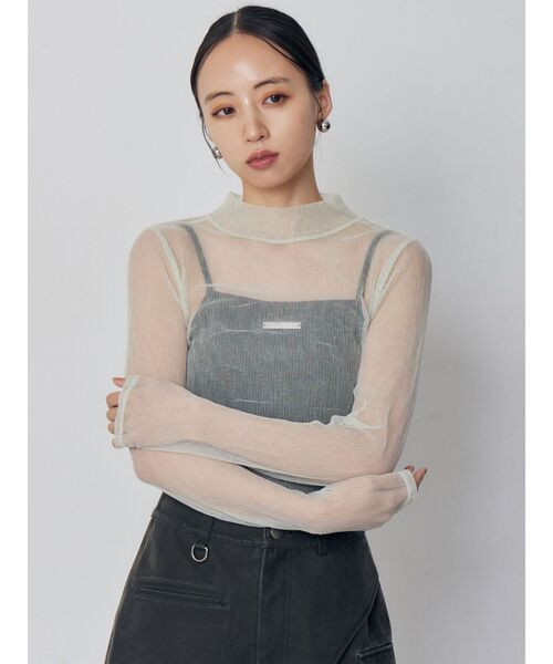 MURUA(ムルーア)の「ロゴプレートスクエアキャミ(キャミソール・レディース・ダークグレー/ブラウン/ホワイト/ネイビー/ブラック/グレー・FREE)」の22枚目の写真