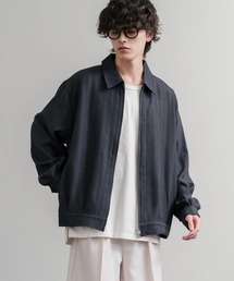 Audience（オーディエンス）の「Upscape Audience アップスケープオーディエンス 日本製 国産 LANATEC ラナテック TECH メランジヘリンボンツイード 襟付きショートブルゾン AUD7364（ブルゾン）」