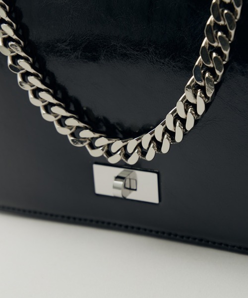 mi-企画】2wayショルダースクエアレザーバッグ（ショルダーバッグ