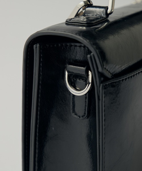 mi-企画】2wayショルダースクエアレザーバッグ（ショルダーバッグ