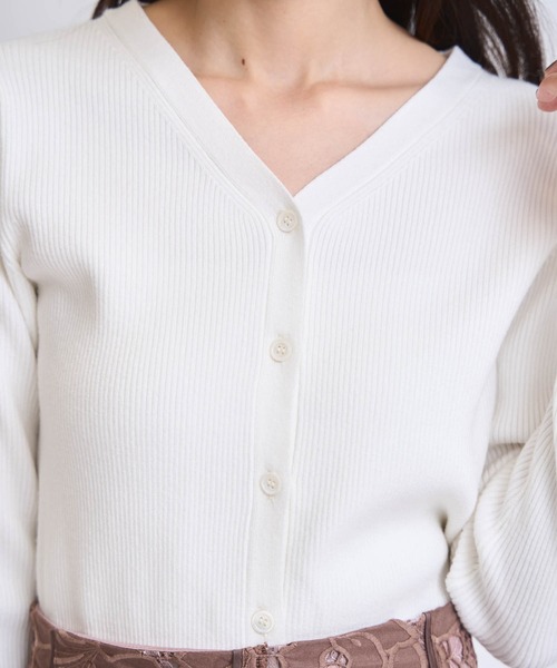 NOELA(ノエラ)の「カーデリブニットトップス(ニット/セーター・レディース・オフホワイト/モカ/ブラック・フリー)」の10枚目の写真