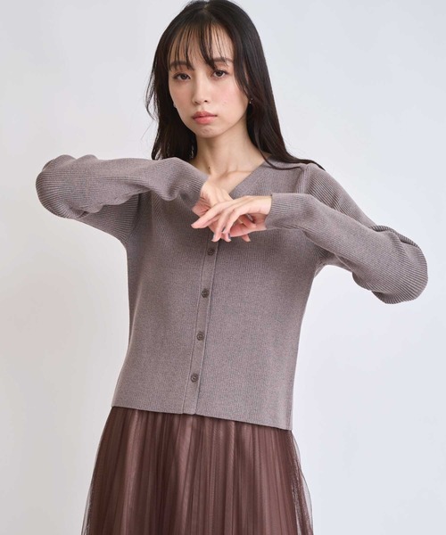 NOELA(ノエラ)の「カーデリブニットトップス(ニット/セーター・レディース・オフホワイト/モカ/ブラック・フリー)」の11枚目の写真