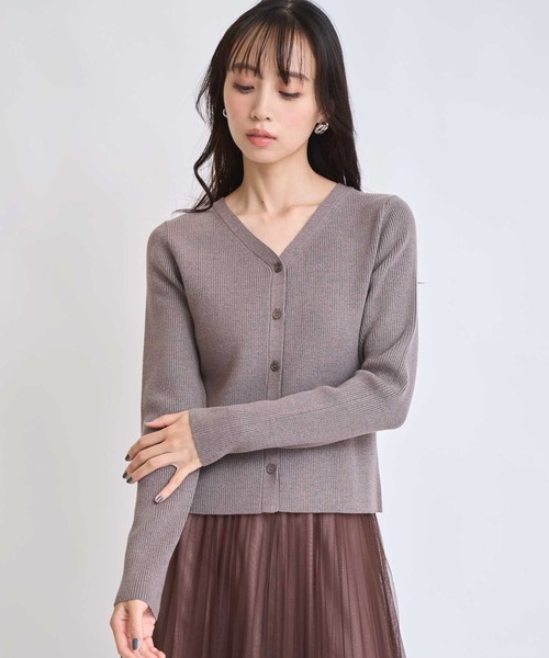 NOELA(ノエラ)の「カーデリブニットトップス(ニット/セーター・レディース・オフホワイト/モカ/ブラック・フリー)」の12枚目の写真