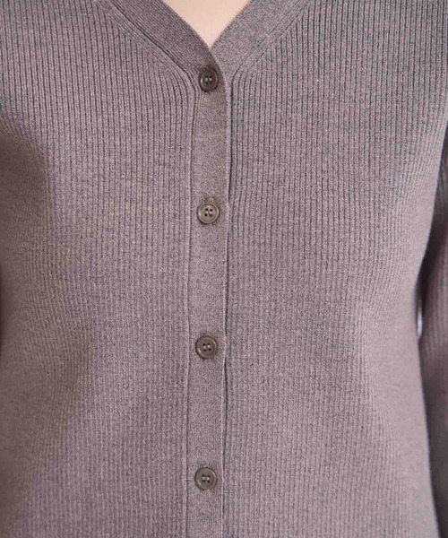 NOELA(ノエラ)の「カーデリブニットトップス(ニット/セーター・レディース・オフホワイト/モカ/ブラック・フリー)」の18枚目の写真