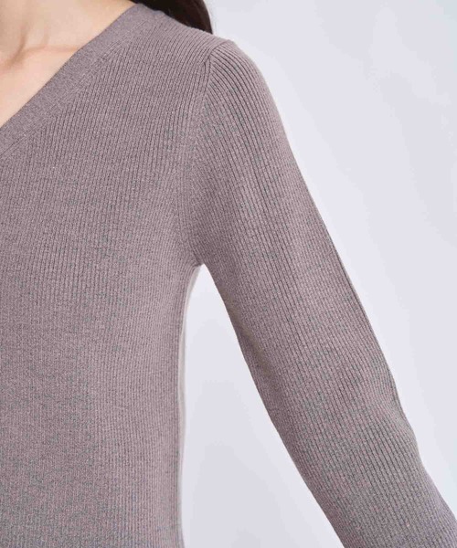 NOELA(ノエラ)の「カーデリブニットトップス(ニット/セーター・レディース・オフホワイト/モカ/ブラック・フリー)」の19枚目の写真