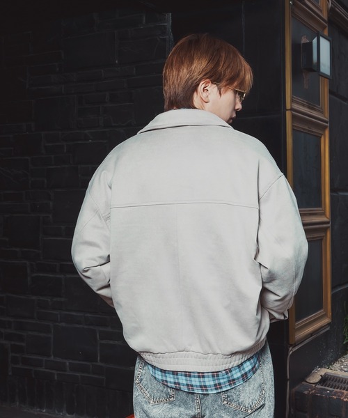 improves（インプローブス）の「カットスエード スイングトップ ジャケット（カバーオール・メンズ・ライトグレー/キャメル・SMALL/MEDIUM/LARGE/X-LARGE）」の5枚目の写真