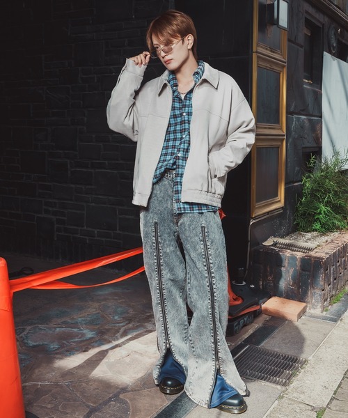 improves（インプローブス）の「カットスエード スイングトップ ジャケット（カバーオール・メンズ・ライトグレー/キャメル・SMALL/MEDIUM/LARGE/X-LARGE）」の6枚目の写真