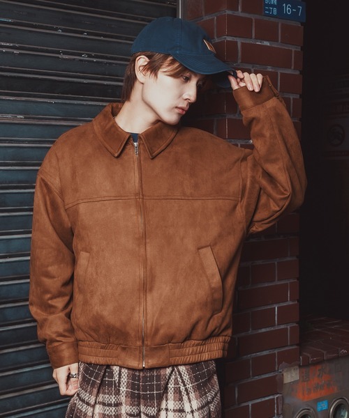 improves（インプローブス）の「カットスエード スイングトップ ジャケット（カバーオール・メンズ・ライトグレー/キャメル・SMALL/MEDIUM/LARGE/X-LARGE）」の7枚目の写真