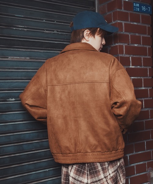 improves（インプローブス）の「カットスエード スイングトップ ジャケット（カバーオール・メンズ・ライトグレー/キャメル・SMALL/MEDIUM/LARGE/X-LARGE）」の8枚目の写真