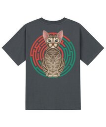 KTG0040 スフィンクスキャット 半袖Tシャツ - グレー