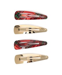 BEAMS BOY | チェック柄 ピン 4セット(ヘアピン)