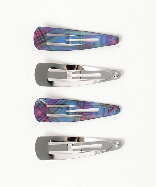 BEAMS BOY（ビームスボーイ）の「チェック柄 ピン 4セット（ヘアピン・レディース・レッド/パープル/オレンジ/グリーン・ONE SIZE）」の14枚目の写真