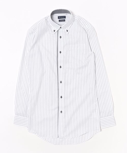 TOKYO SHIRTS(トウキョウシャツ)の「【超形態安定】 形態安定ノンアイロン ボタンダウン 長袖ビジネスワイシャツ(大きいサイズ・長いサイズ)(ビジネスシャツ・メンズ・グレー・首回り39cm-裄丈88cm/首回り41cm-裄丈90cm/首回り42cm-裄丈90cm/首回り43cm-裄丈90cm/首回り45cm-裄丈82cm/首回り45cm-裄丈86cm/首回り45cm-裄丈90cm/首回り47cm-裄丈86cm/首回り47cm-裄丈90cm)」の6枚目の写真